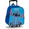 CARTOON Zaino Asilo Trolley Stitch, Disney, Borsa, Scuola, Tempo Libero, Passeggio, 34 x 20 x 13 cm, azzurro (Stitch)