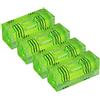 UMEI Mini bolla di livello ad alta precisione, tre linee, livella a sfera, livello domestico (40 x 15 x 15 mm, 4 pezzi) (verde)
