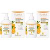FLORA Bellessere Detergente Intimo Bambini pH 4,5-5,0-250 ml Per bambini dai 3 ai 12 anni Dall'effetto protettivo idratante emolliente e lenitivo Con oli essenziali 100% puri (Confezione da 2)