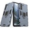 Max Power Digital Cover per Samsung Galaxy S21 FE con Anello, Custodia Supporto Magnetica Rigida Resistente Antiurto Doppio Strato Protettiva Calamita Bumper Case (Samsung Galaxy S21 FE, Blu Navy)