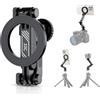 JJC Supporto Magnetico per Treppiede per Telefono con Scarpa Fredda e Vite da 1/4, Adattatore Flessibile Regolabile per Fotocamera per iPhone 16 15 14 13 per GoPro Hero 13 12 11 per DJI Action 4 3