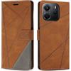 SONWO Cover per Redmi Note 14 5G / Xiaomi Poco M7 PRO 5G, Flip Custodia in PU Pelle, Cover a Libro Portafoglio con Slot per Schede e Supporto Stand per Redmi Note 14 5G, Marrone
