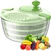 Tbintul Centrifuga Insalata, Grande capacità 4L Asciuga Insalata Centrifuga, Plastica, Senza BPA, Kitchen Strizza Insalata con Ciotola e Cestino in Rete, Lava e Asciuga Rapidamente Verdure e Frutta