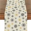 Tarklanda Runner da Tavola Natale, Tovaglia Fiocco di Neve in Lino, Natalizia Decorazione per Tavolo da Pranzo Rosso Natale Runner, Cene di Famiglia 40*180cm