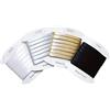 designers-factory Nastri in sbieco per bordare cucito in raso - vari colori disponibili - Nastro in raso di poliestere piegato - sbieco raso (Set di 4 sbiechi (5 metri ciascuno), Bianco, nero, oro, argento)