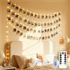 Liyade 10M 100LED Fotoclips Lichterkette, USB Fotolichterkette, 8 Modi di Illuminazione, Catena Luminosa Regolabile e con Telecomando con 60 Clip per Decorazione della Stanza, Matrimonio, Natale