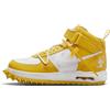 NIKE Air Force 1 Mid SP Lthr, Sneaker Uomo, White/White-Varsity Maize, 45.5 EU