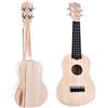 Acogedor Ukulele Concerto 21 Pollici Kit per Principianti - Ukulele Fai da Te con 4 Corde in Legno di Tiglio e Nylon