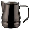 ILSA Lattiera Evolution per Cappuccino e Latte Art, Acciaio Inox 18/10, Nera, Tazze 6, Capacità 50 cl
