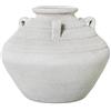 DRW Vaso da tavolo con manici in ceramica grigio sabbia 31x38x38 cm