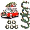 YUSHWENPTY Mini Ghirlanda di Natale，8 Pezzi Ghirlanda Natalizia Piccola Ghirlanda per Albero di Natale 25 cm Decorazioni Natalizie Ghirlande per 1:12 Accessori Casa Delle Bambole，Decori Natalizi (A)