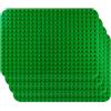 Apostrophe Games Piastra di base per blocchi di grandi dimensioni 38,1 cm x 26,7 cm (4x Verde) Compatibile con le principali marche, per le età 3 e più anziani