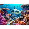 Bullglesup Puzzle per adulti, 1000 pezzi, Shark Whale con poster, si adattano perfettamente tra loro lettere sul retro, senza polvere, regalo per anziani (70 x 50 cm)