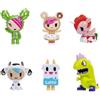 Jazwares Tokidoki - Confezione da 6 figure da 5 cm, motivo: Donutella, Sabbia, Kaiju Tokimon, Latte, Mozzarella e Rubino - Età 5+ - Prodotto con licenza ufficiale da Jazwares