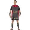 SMIFFYS Costume Gladiatore romano, Nero, con tunica, mantella attaccata, bracciali e schinieri per gambe Halloween