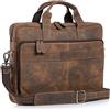Komal's Passion Leather Cartella portadocumenti in pelle da 18 pollici, per uomo e donna, migliore valigetta per ufficio, borsa a tracolla (Distressed Tan)