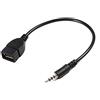 Goshyda Convertitore audio, USB femmina a jack da 3,5 mm Adattatore convertitore audio maschio Jack audio maschio da 3,5 mm AUX a USB 2.0 tipo A femmina OTG