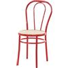 Generico Sedie Thonet Vienna Struttura in Ferro e Seduta in finta Paglia Ideali per Cucina Bar Osteria e Ristorante Rosso lucido 1 pezzo