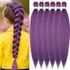 YDDM Capelli Per Treccine Africane Lilla Extension Treccine Texture Yaki Easy Install per Principianti 20 Pollici 6 Pezzi Capelli Leggeri e Naturali per Box Braids, Twist e Crochet