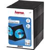 Hama Custodia Dvd Doppia 25, Colore: Nero