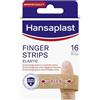 Hansaplast Cerotti ELASTIC FINGER STRIPS, Cerotti dita extra flessibili e lunghi per mani e articolazioni, Cerotto flessibile che si adatta ai movimenti, 1 confezione da 16 pezzi