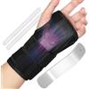 Beugo Tutore Polso Tunnel Carpale, Stabile Tutore Polso Sinistro con 3 Stecche Metallo, Traspirante Polsiera Ortopedica per Palestra, Tennis, Lavoro al Computer, Unisex (Nero)