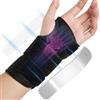 Beugo Tutore Polso Tunnel Carpale, Stabile Tutore Polso Sinistro con 2 Stecche Metallo, Traspirante Polsiera Ortopedica per Palestra, Tennis, Lavoro al Computer, Unisex (Nero)