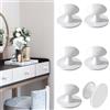 WISIRENT 6 Pezzi Bianco Pomelli per Mobili Adesivi, Self Adhesive Drawer Handles Maniglie per Mobili con Adesivo, Maniglie Autoadesive per Mobili Maniglia Rotonda Autoadesiva per Armadi e Mobili