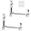 PUERHUACI Catena Porta Acciaio Inossidabile,2 Pezzi Sicurezza di Porta Catena con Viti Antifurto,Catena Per Porta Di Sicurezza,Catena Per Porta Anteriore,Blocco Catena Porta