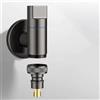 Hsupez Rubinetto lavatrice G1/2, montaggio a parete, valvola per lavatrice, valvola ad angolo in acciaio inox, apertura rapida, valvola ad angolo, valvola ad apertura rapida, per lavatrice (grigio)