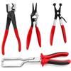 Luriseminger 4pcs Pinza per Fascette Stringitubo, Pinze per Fascette Auto, Pinza di Rimozione del Tubo, Clic-R Tipo per Pinze per Fascette, Hose Clamp Pliers per la Manutenzione Dell'automobile