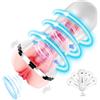 Zenjoy Masturbtore per Pene Vibratore per Uomo - 2 IN 1 Masturbtore Per Uomini Sex Toys 3D Vagina Anale Toys Sessuali per Uomini Vibrante per Uomo Anale Masturbatore Dildo Vibratore Sexytoysys Coppia
