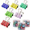 Mitening 180 Pezzi Clip Doppio, Fermacarte Clip Colori Ferma Carta in Metallo Mini Binder Clip per Chiudere i Sacchetti di Plastica Ufficio Organizzare la Protezione dei Documenti, 15mm (Colore Casuale)