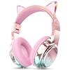 JYPS Cuffie Bluetooth Bambina, Metallico Cuffie Bambini Wireless Over Ear con Microfono Bluetooth 5.3, 74/85/94dBA Volume limitato, 40H Tempo di Riproduzione, per Musica/Scuola