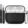 TNSNK for AirPods Pro 3 Case, Silicone Shockproof Protection Case with Clean Kit & Keychain, Support Wireless Charging - Black