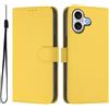 IMIRST Cover per iPhone 17, Libro Custodia Portafoglio Premium Pelle PU, Slot Scheda, Chiusura Magnetico Aletta Antiurto Case per Apple iPhone 17 6.3'', YBCS Lemon Yellow