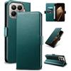 Yunubeyii Cover Libro per Xiaomi 15T Pro - [Blocco RFID] Luxury PU Leather Portafoglio Card Holder Magnetic Phone Custodia con Kickstand, Cover Protettiva Antiurto, Verde