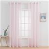MIULEE Tende Trasparenti Ricamati Voile Tenda per Finestra con Occhielli 2 Pannelli per Soggiorno e Camera da Letto 140 X 260 cm