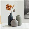 JXCBXJ Set di 3 Vaso in Ceramica, Vaso Deco Estetico Neutro Boho Scandinavo Vasi di Fiori Decorazione, arredamento moderno della fattoria, per soggiorno, tavolo, scaffale, ingresso. (Multicolore)