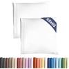 CGK Unlimited Federa 65x65 Bianco - Set da 2 - Federe in Microfibra di Alta Qualità - Morbide, Confortevoli e Lavabili in Lavatrice - Federa 65x65 per Cuscini, Set 2 Federe Bianco - OEKO-TEX Certificato