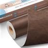 OAZ Grande Nastro di Riparazione in Pelle, 40 x 80 cm Toppe autoadesive in pelle, Kit Riparazione Pelle Patch Pelle Adesiva per Seggiolino Auto, Divano, Sedia, Reclinabile, Stivale, Borse - Nuovo Caffè