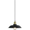 Newrays 1 Lampada a Sospensione Nera Stile Farmhouse, Lampada da Soffitto Industriale per Ristorante, Isola, Corridoio, Sala da Pranzo