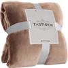 TASTHROW Caffè leggero Coperta Pile Blanket 130 x 150 cm