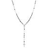 Dada Gioielli - Collana Rosario in Argento 925 con Medaglia Madonna Miracolosa e Croce e Medaglia della Vergine Maria - Girocollo per Uomo e Donna misura regolabile (Croce Classica)