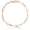 Richapex Bracciale da donna in oro con infinito, bracciale da tennis, oro 18 carati, idea regalo per donne e ragazze, 19 cm, Rame, Zirconia cubica