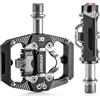 LYCAON Pedale per bicicletta da montagna, doppia funzione, piatto e senza clip, in alluminio lavorato a CNC, 3 cuscinetti sigillati, compatibile con SPD, pedali universali per bici da strada MTB BMX