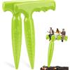 Milifox 2pcs Piantatore di Bulbi - Giardino Dibber con Scala di Misurazione per una Piantagione Precisa,Ideale per la Piantabulbi di Verdure e Fiori (Verde Chiaro)