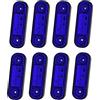 Biqing 8PCS 12V/24V Luci di Posizione Laterali Indicatori,3.4 LED Luci di Posizione per Rimorchio Camion Caravan Camper Barca Trattore Bus(Blu)