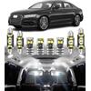 BMT xms 15pz Kit di Luci LED per Interni per AUDI A6 S6 RS6 C7 4G Sedan Avant 2012-2018, Lampadine LED per Interni Auto e Camion 6000K Bianco Luminoso