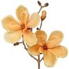 DRW Set 12 rami colore oro con fiori artificiali in PU-Foam giallo 50 x 25 x 25 cm